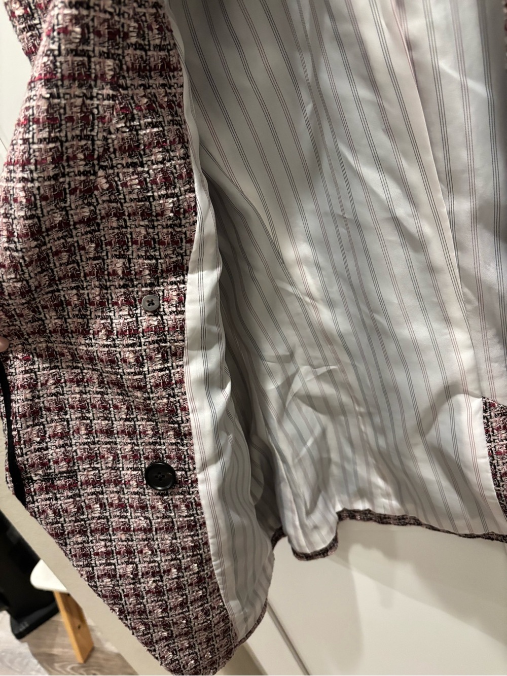 Veronica Beard Theron Tweed Double-Breasted Blazer - Picture 11 of 12